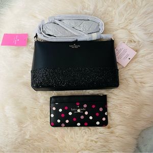 Kate Spade glitter crossbody set